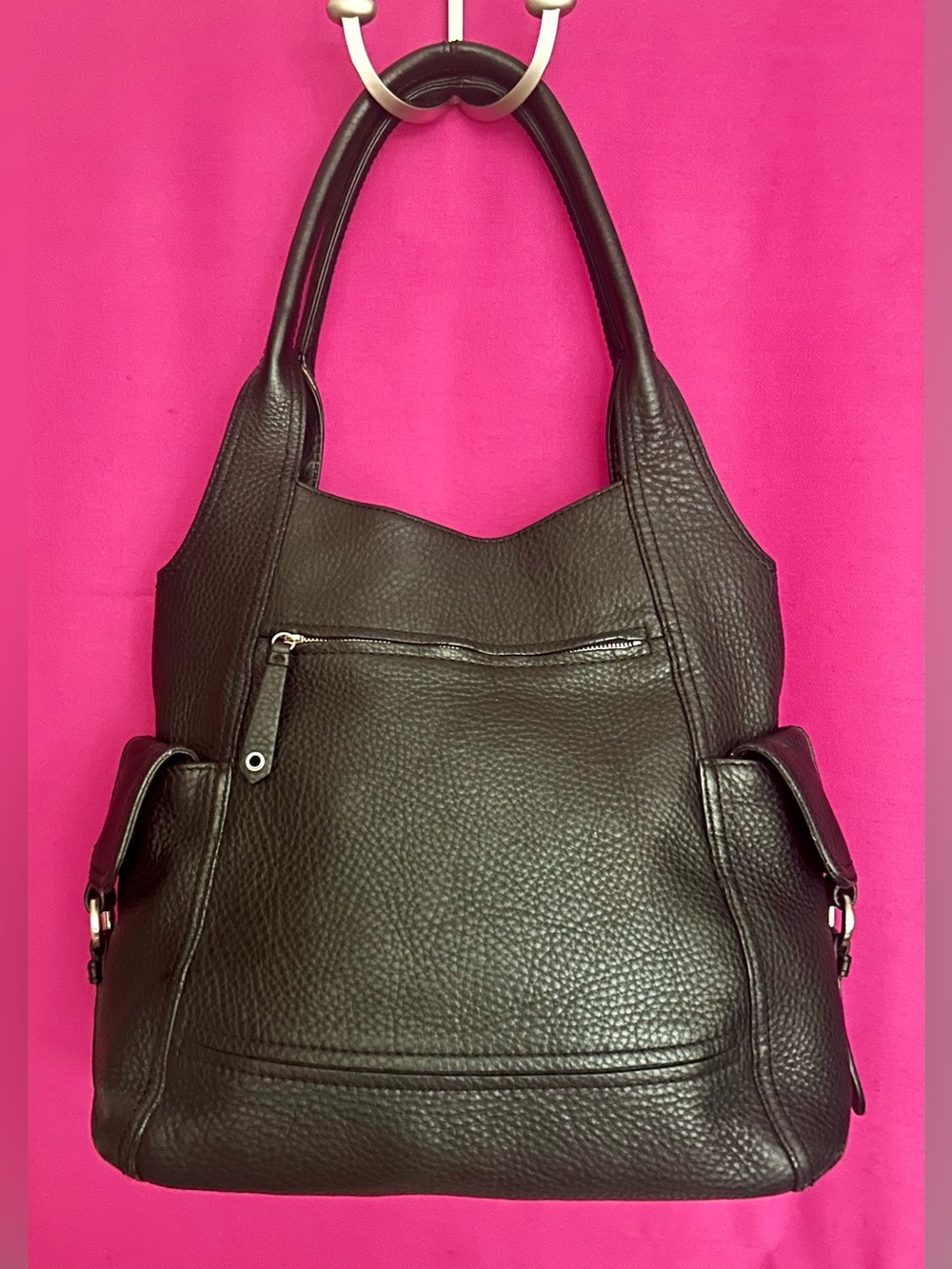 Cole Haan Pebbled Leather Shoulder Bag - Picture 2 of 6